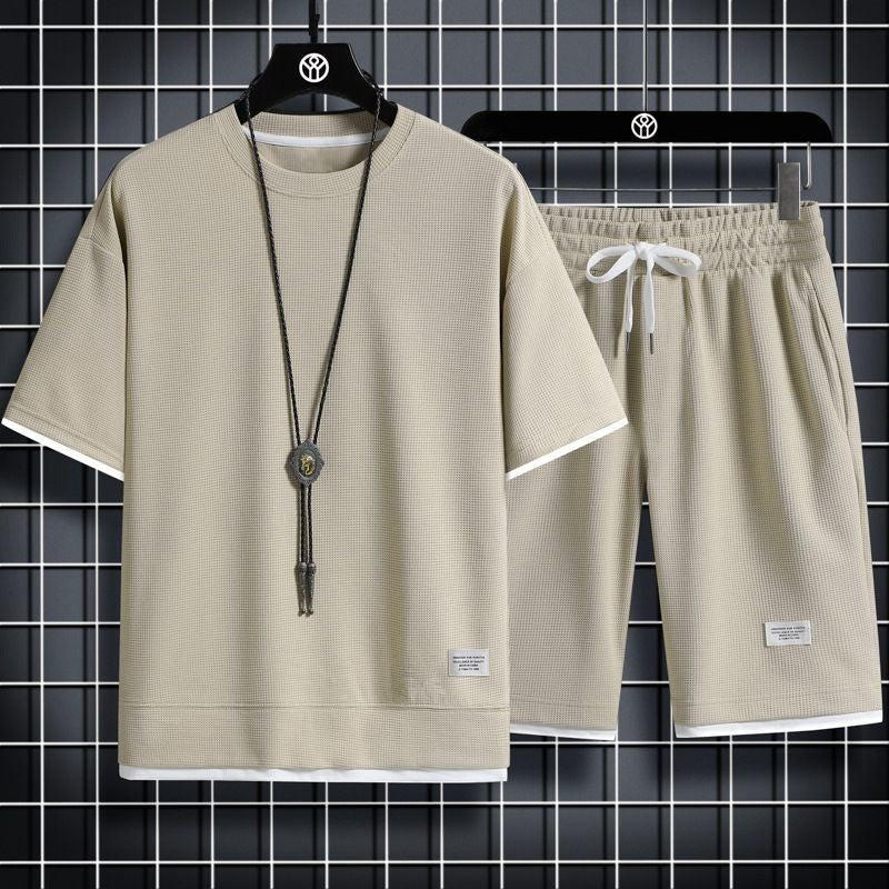Men's Sports Set | Waffle Mesh & Breathable | Loose Fit | Polyester