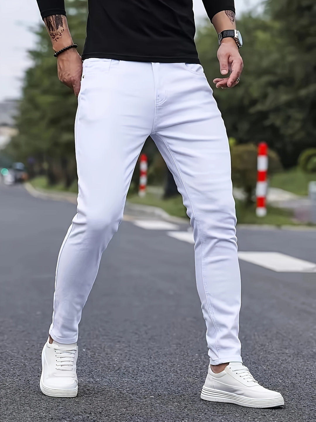 Men's Skinny jeans | Stretch Denim | Mid-Waist | Casual and stylish