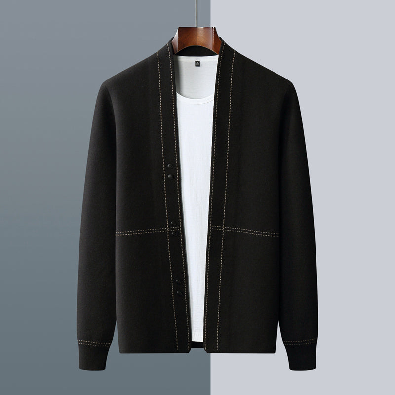 Beautiful wool coat with weave texture for style and lasting comfort | Pieter