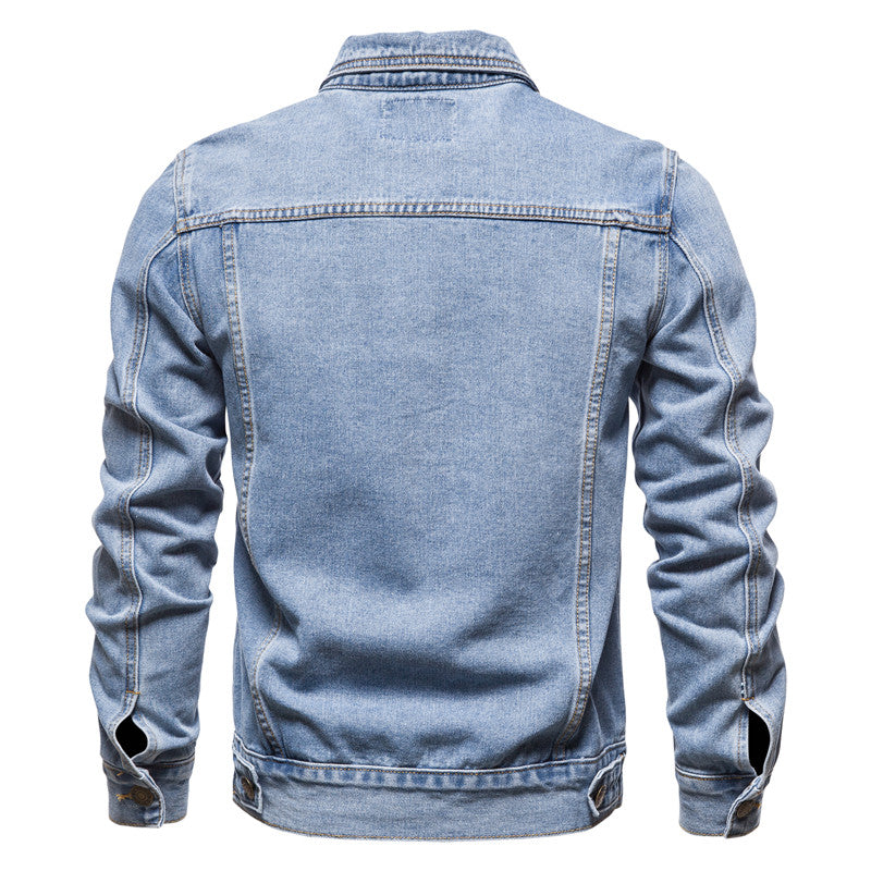 Classic men's denim jacket with laid-back charm and timeless style | Mats