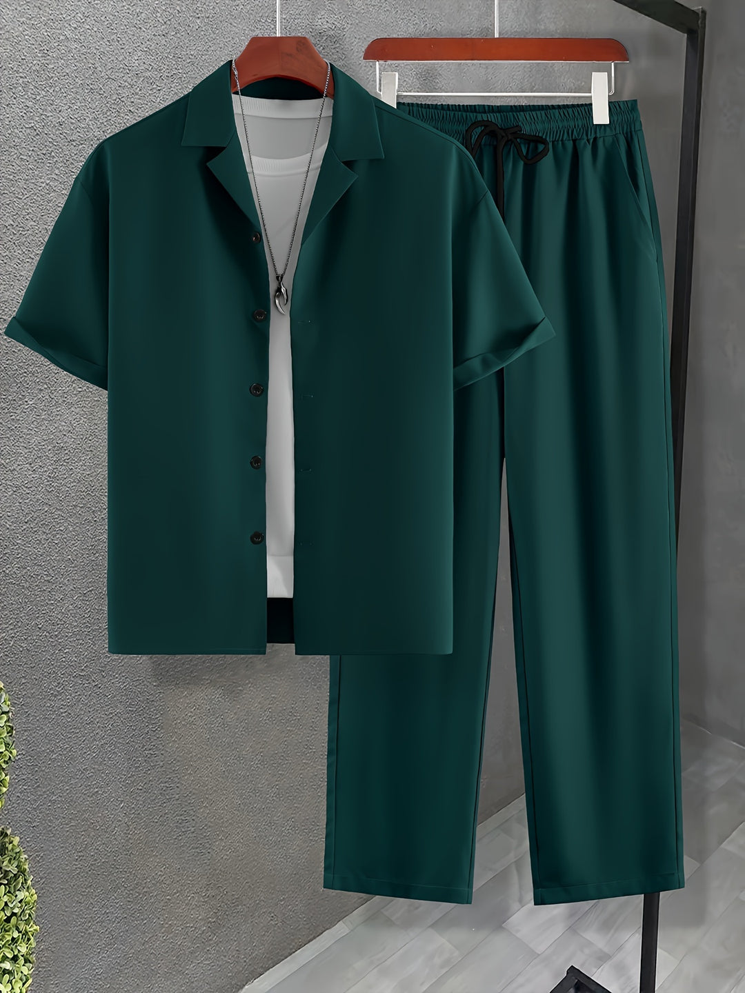 Men's Summer Set | Loose-fitting Lapel Shirt & Pants | Trendy & Versatile