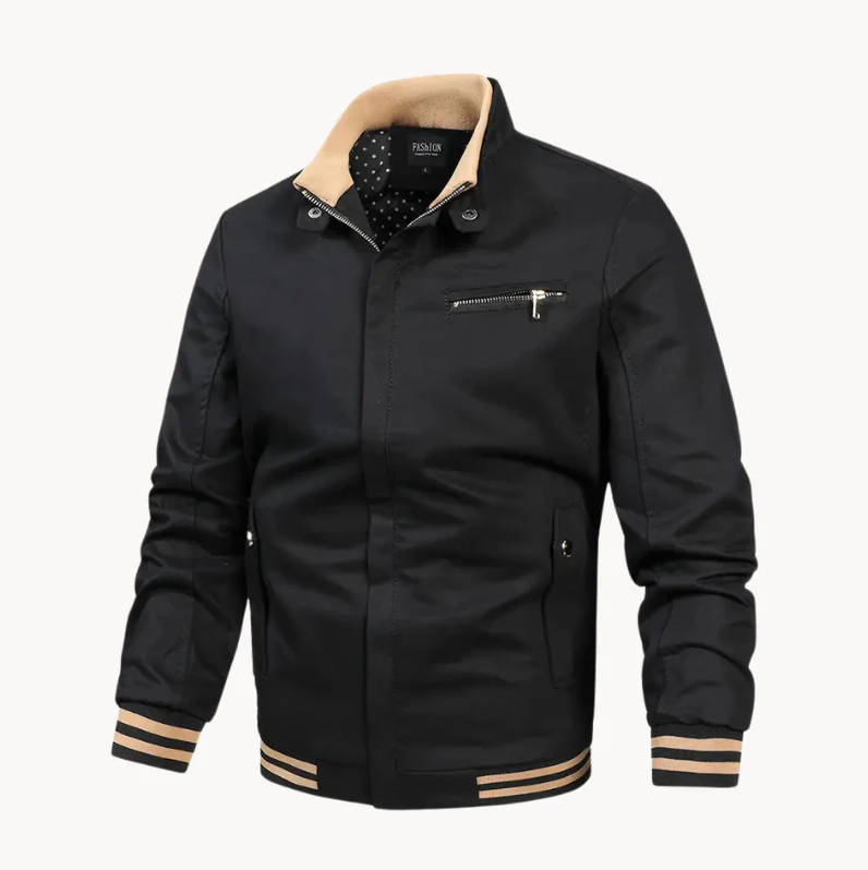 Casual and versatile men's jacket with stand-up collar for ultimate comfort and elegance | Bass