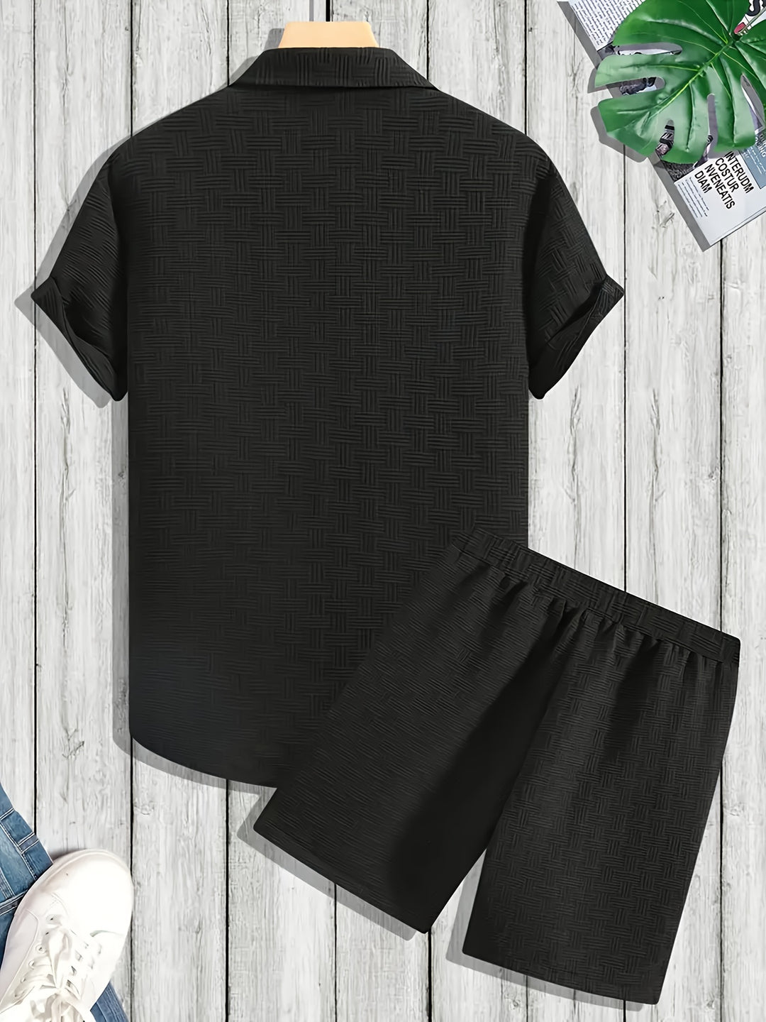 Men's Summer Set | Slim-Fit Shirt & Shorts | Light & Comfortable | Outdoor Activities