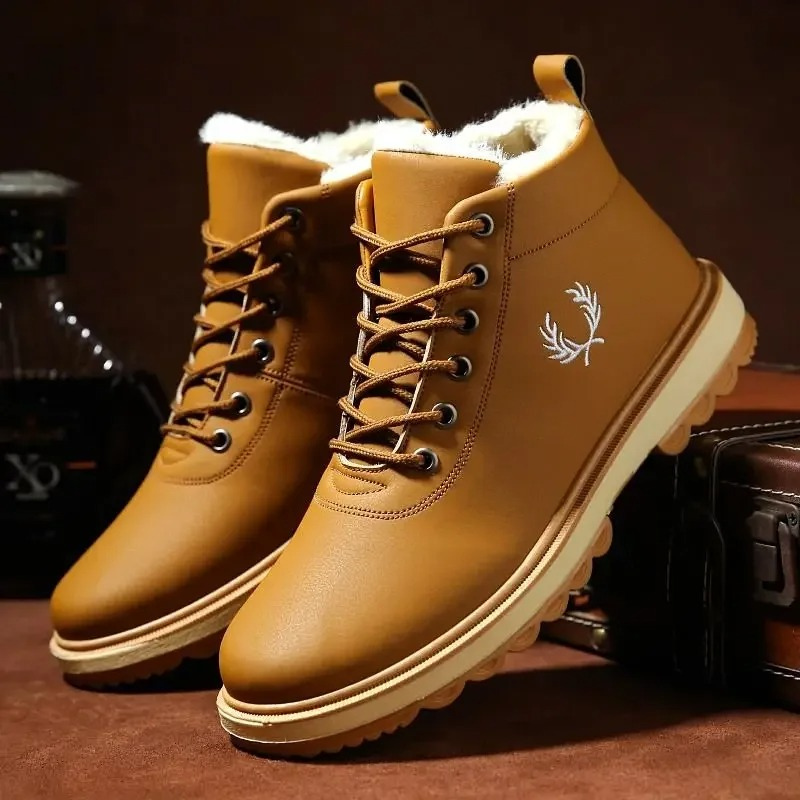 Cosy men's winter boots with fleece lining and non-slip sole | Luuk