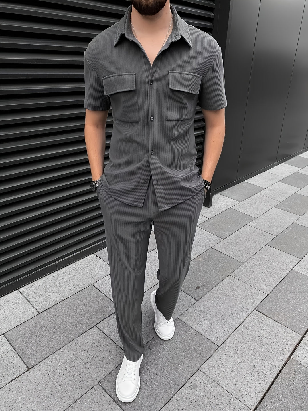 Corduroy Set | Refined & Trendy | Button-Up Shirt & Tailored Trousers | Men's