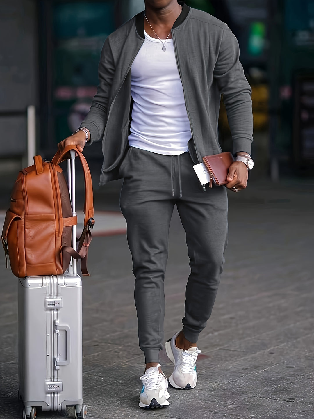 Men's Sporty Suit | Casual & Fashionable | Comfortable Fit | Solid Colour