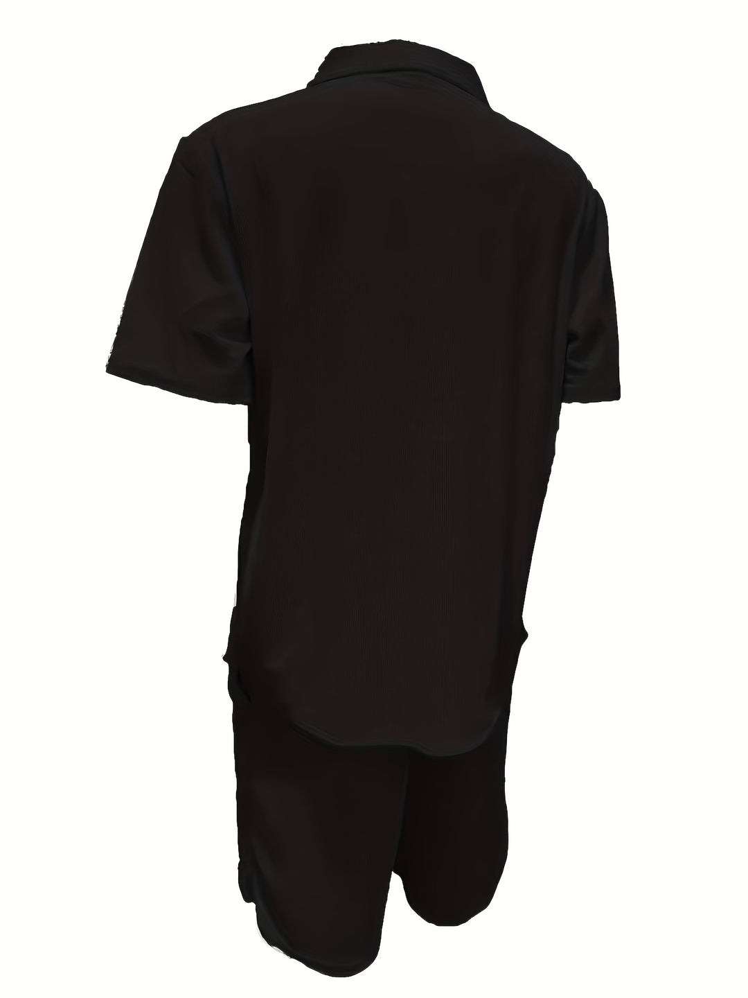 Men's Suit Set | Short sleeves & Drawstring trousers | Light & Breathable | Polyester