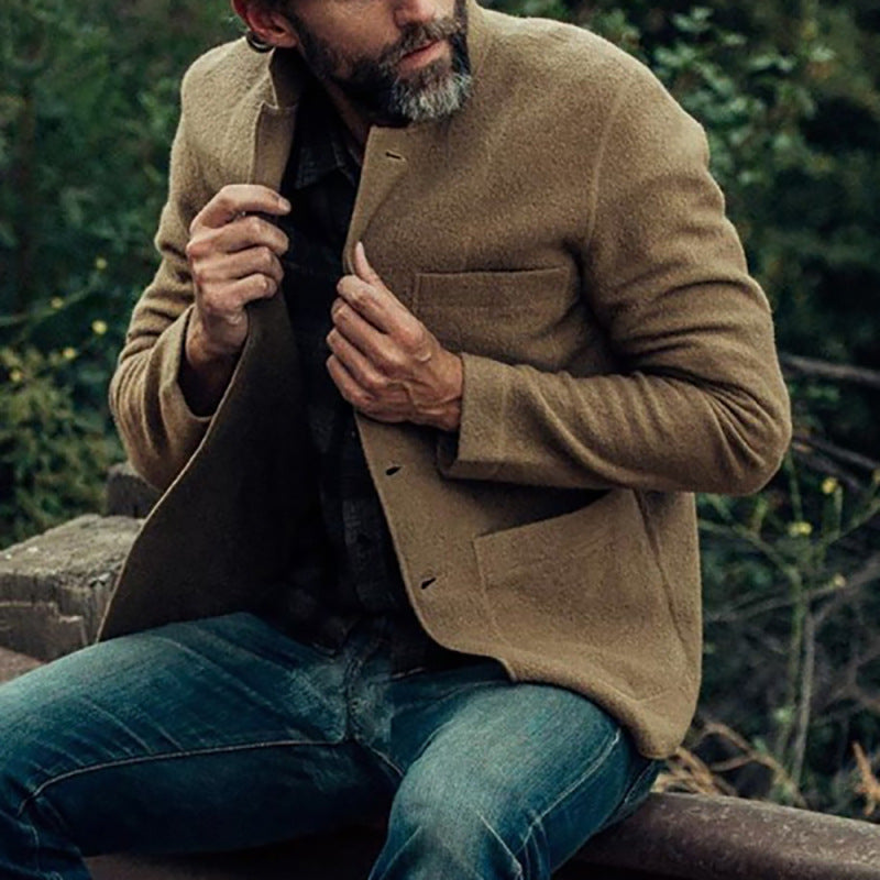 Cozy knit jacket for men with casual elegance and warm comfort | Kees