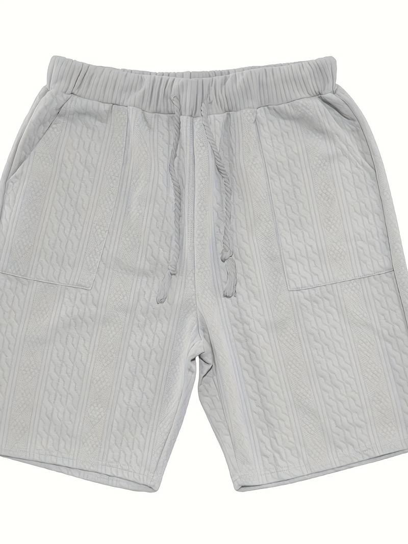 Soft knit V-neck shirt and comfortable shorts set for men with timeless stlye | Michiel