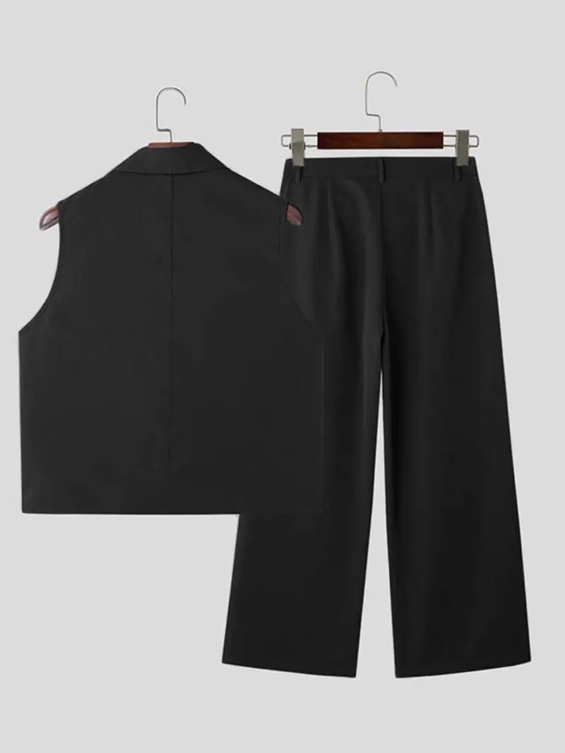 Elegant and stylish men's set with vest and straight-leg trousers for summer look | Alexander