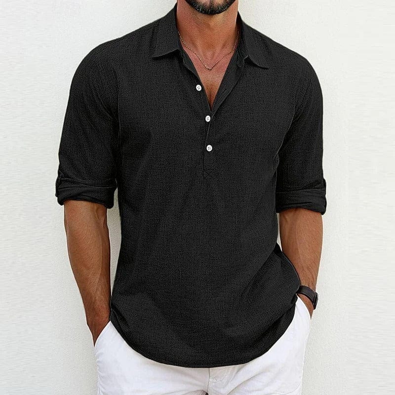 Soft and luxurious cotton shirt for men with comfortable and refined look | Boaz