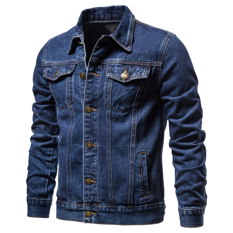 Classic men's denim jacket with laid-back charm and timeless style | Mats