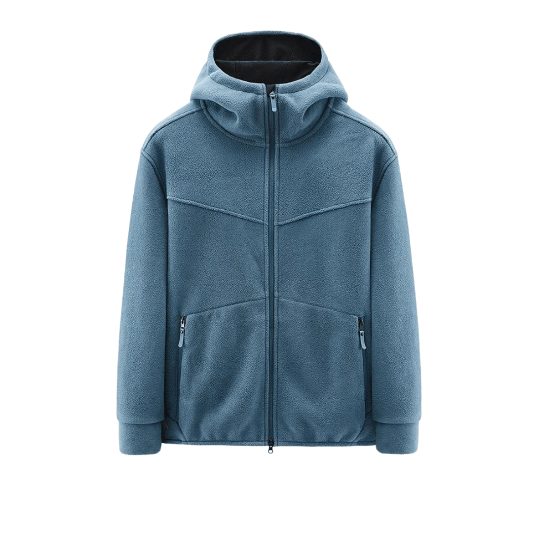 Cozy hooded fleece jacket for men with ultimate warmth and wind protection | Wessel