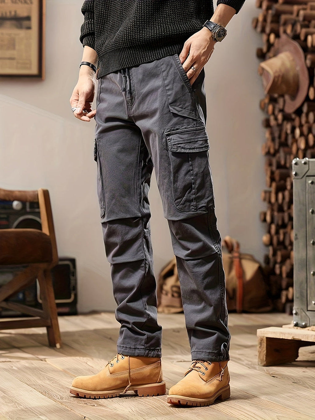 Durable Cargo Trousers for Men with Functional Pockets and Relaxed Fit | Mick