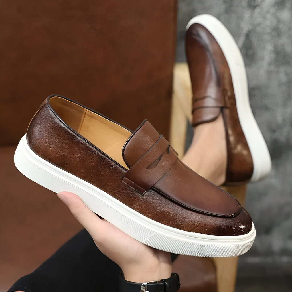 Men's shoes | Leather Slippers | Comfortable Thick Sole | Casual & Tailored
