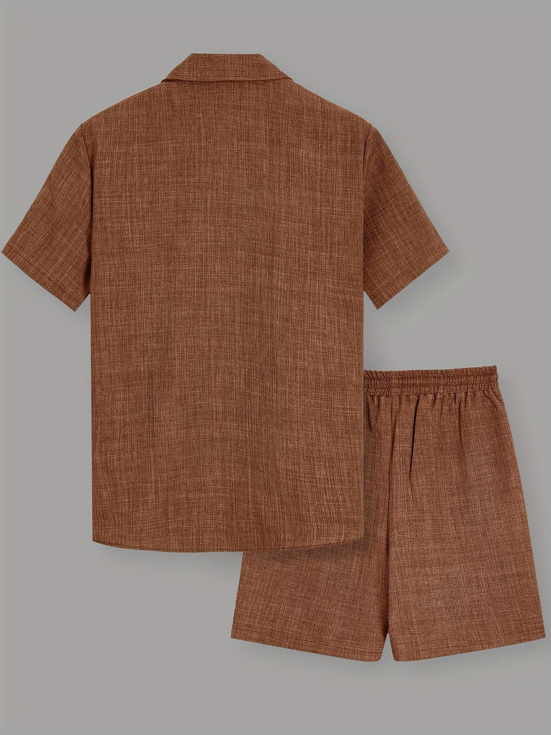 Men's Summer Set | Short-sleeve Shirt with Pocket & Drawstring Shorts | Casual & Comfortable