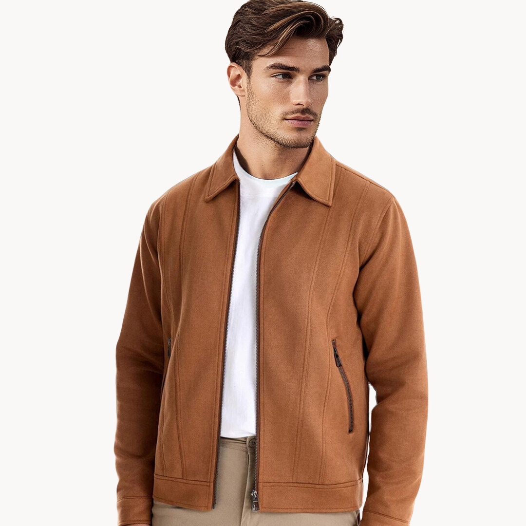 Luxury suede jacket for men with refined style and unmatched sophistication | Maik