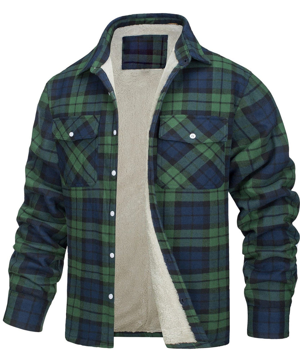 Checkered Shirt Jacket | Winter Warmth & Style | Fleece Lined