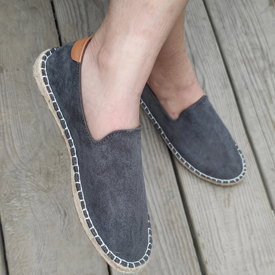Men's Loafers | Breathable & Handmade | Linen Sole & Canvas | Casual Slip-On