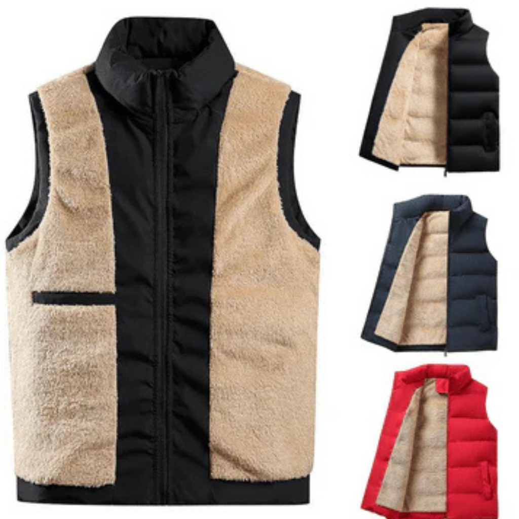Elegant and stylish men's sleeveless zip vest with timeless design and cosy comfort | Sef