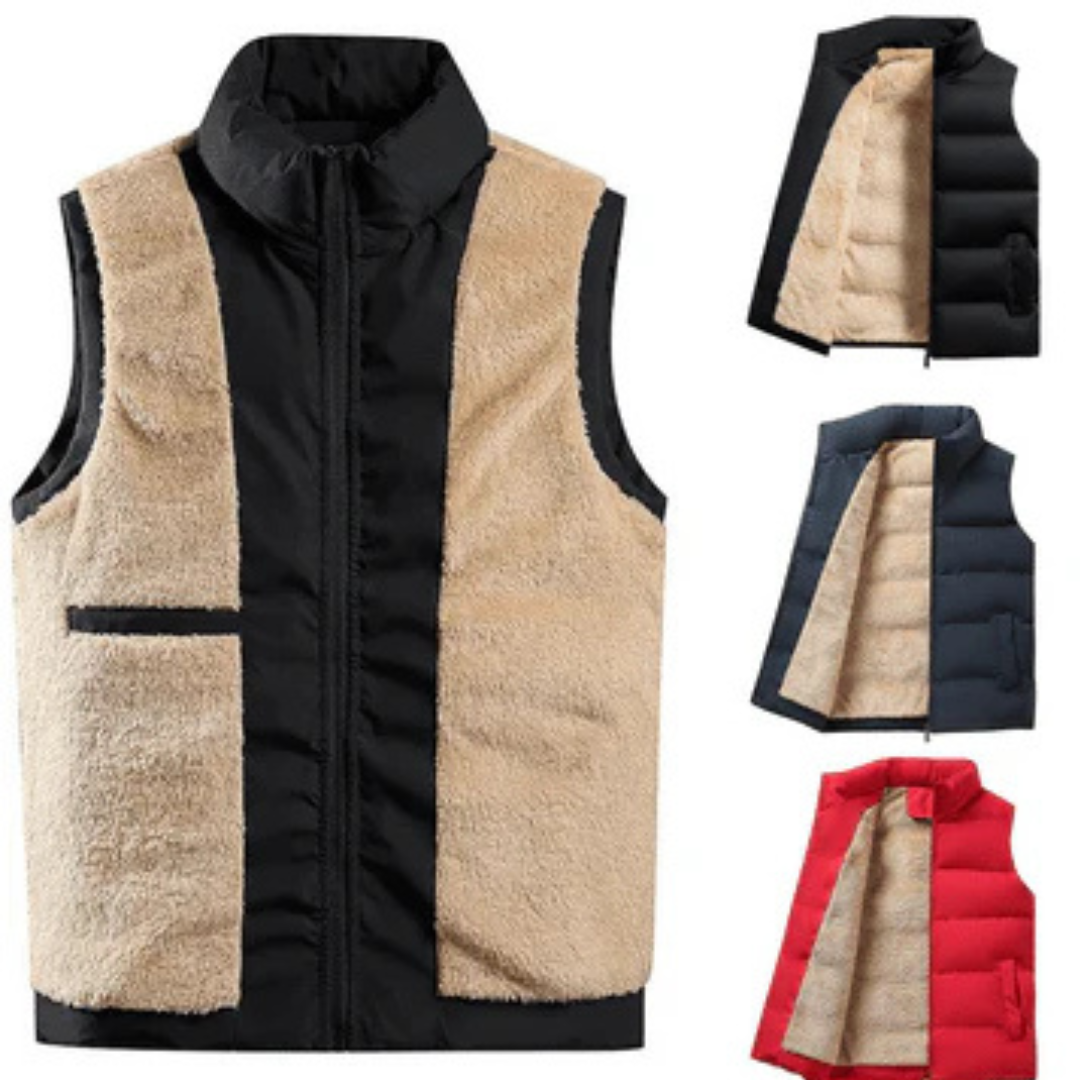 Elegant and stylish men's sleeveless zip vest with timeless design and cosy comfort | Sef