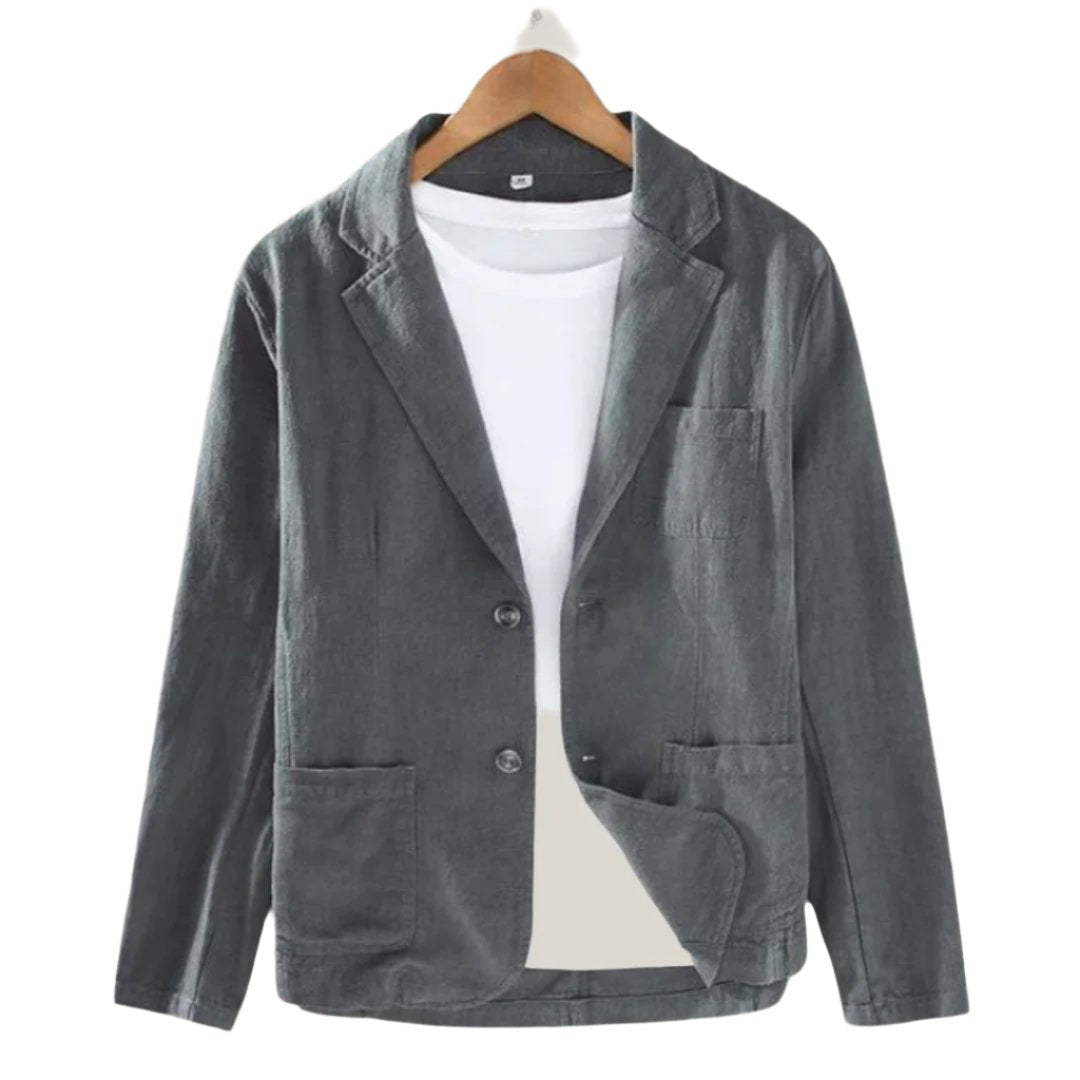 Elegant Italian linen blazer for men with refined charm and modern look | Cas