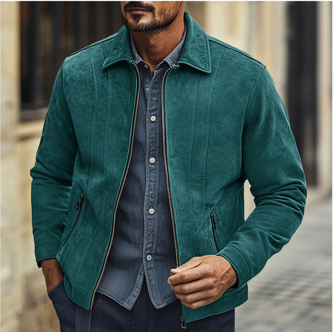 Chic and Comfortable Suede Jacket for Men with Casual style and unique design | Olivier