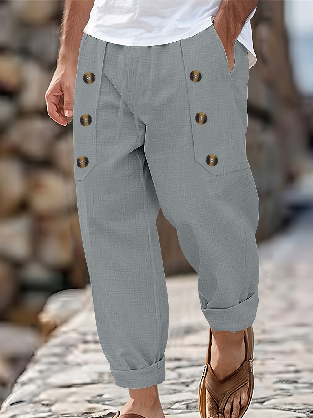 Men's Harem trousers | Lightweight & Breathable | Beach Style | Loose Fit