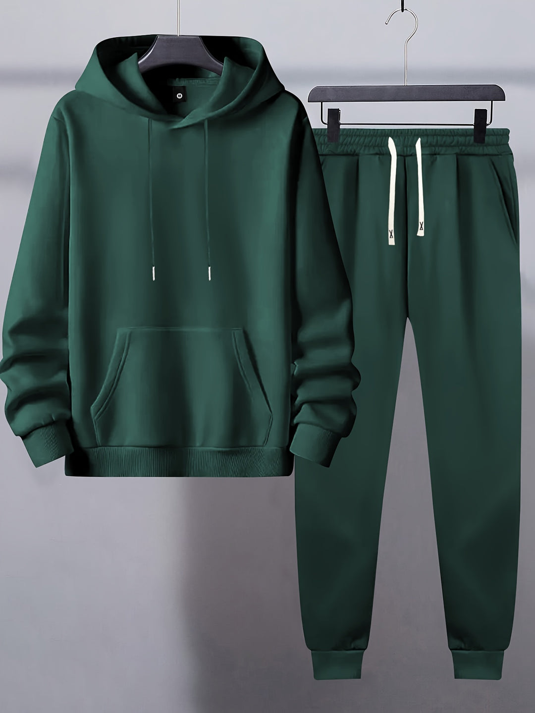 Men's Comfort Sweatsuit | Plain hooded jumper & Drawstring trousers | Sporty & Casual