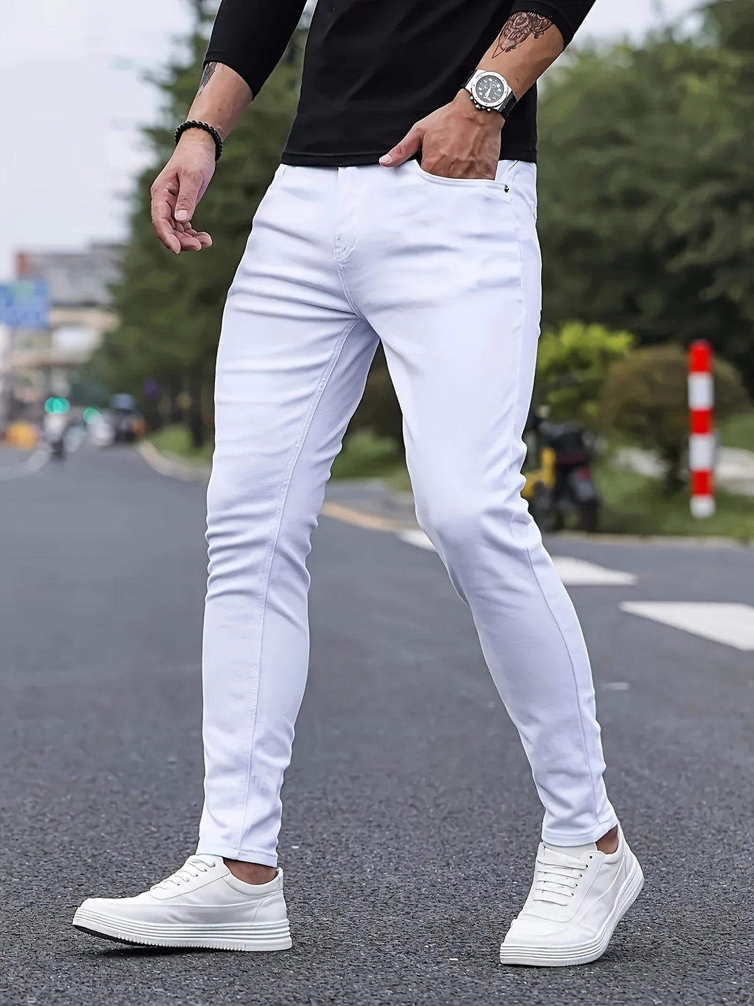 Men's Skinny jeans | Stretch Denim | Mid-Waist | Casual and stylish