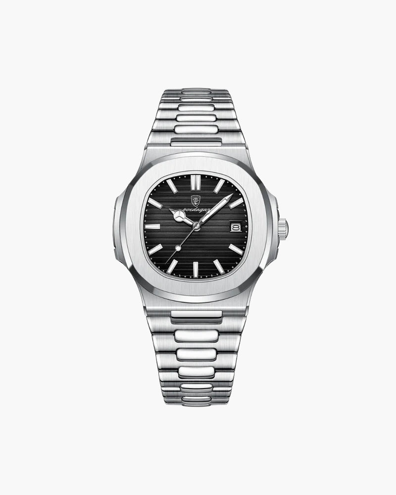 Luxury waterproof quartz watch with luminous functions and stainless steel design | Beau