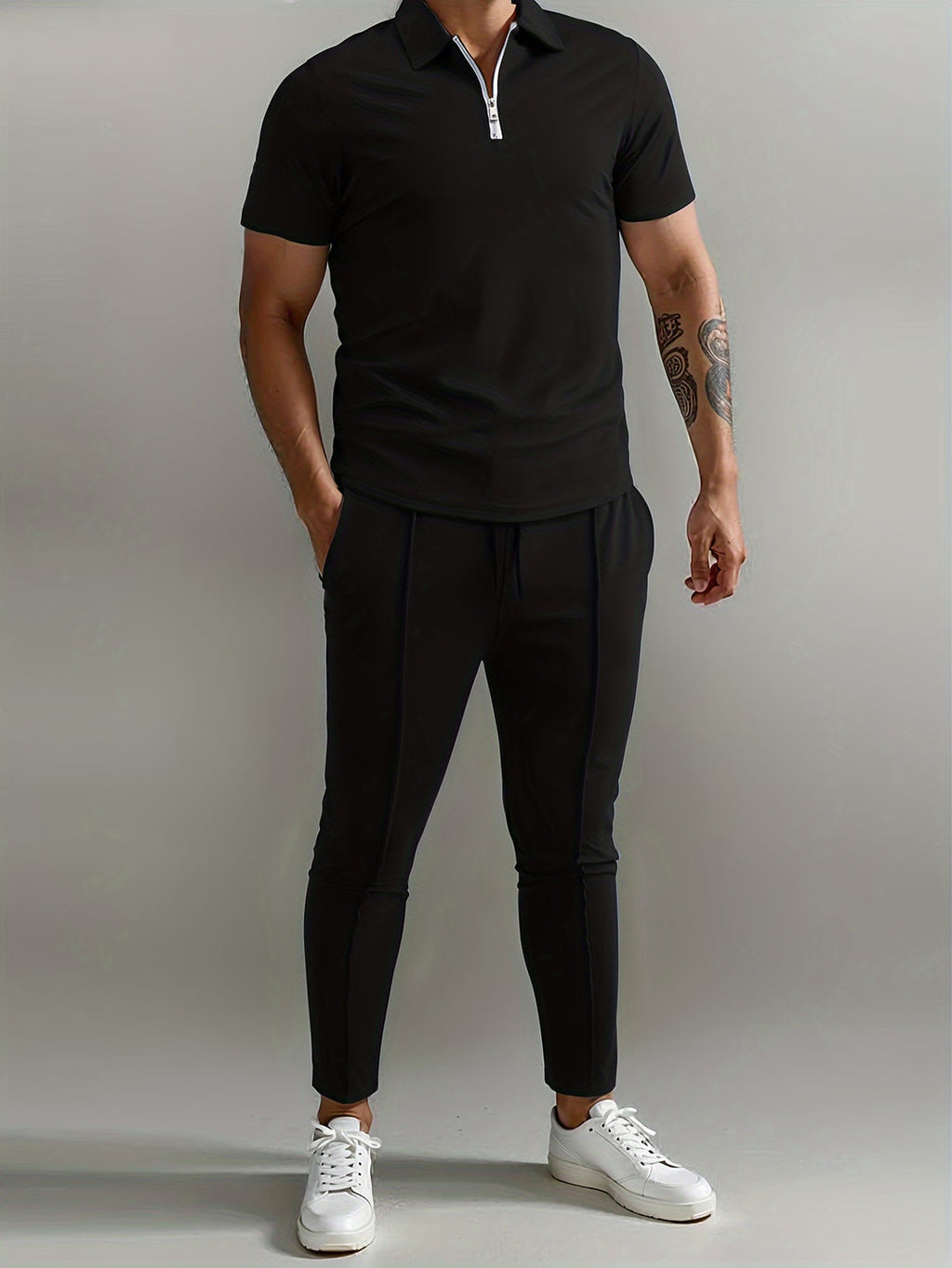 Men's Joggers Set | Slim-Fit & Breathable | Short Sleeve | Summer Outfit