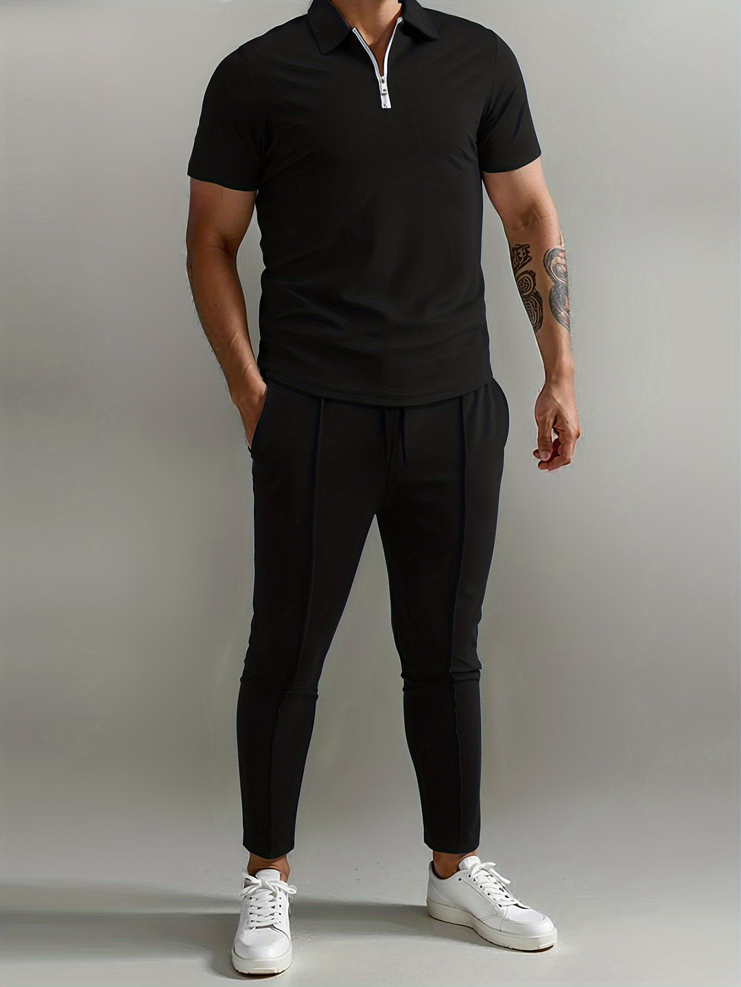 Men's Joggers Set | Slim-Fit & Breathable | Short Sleeve | Summer Outfit