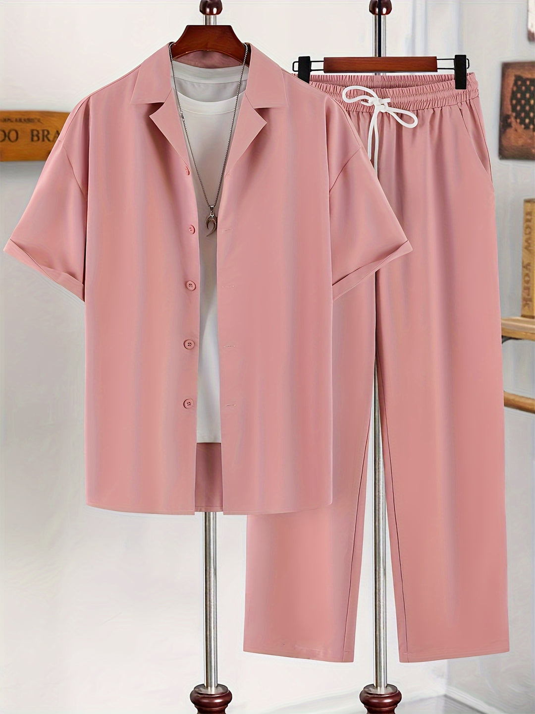 Men's Summer Set | Loose-fitting Lapel Shirt & Pants | Trendy & Versatile