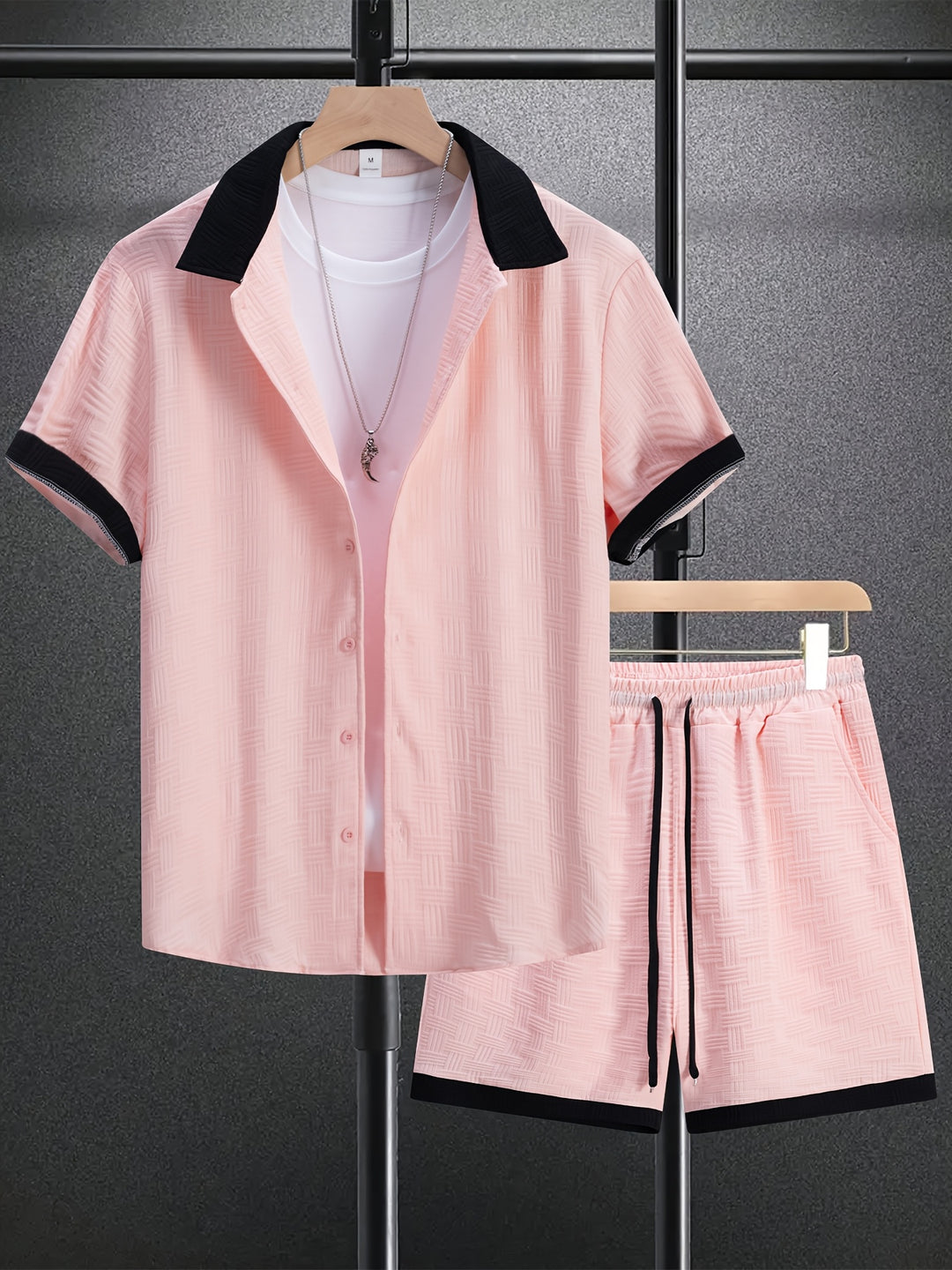 Men's Summer Set | Colour Block T-shirt & Shorts | Beach & Casual Outdoors