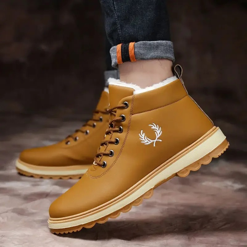 Cosy men's winter boots with fleece lining and non-slip sole | Luuk