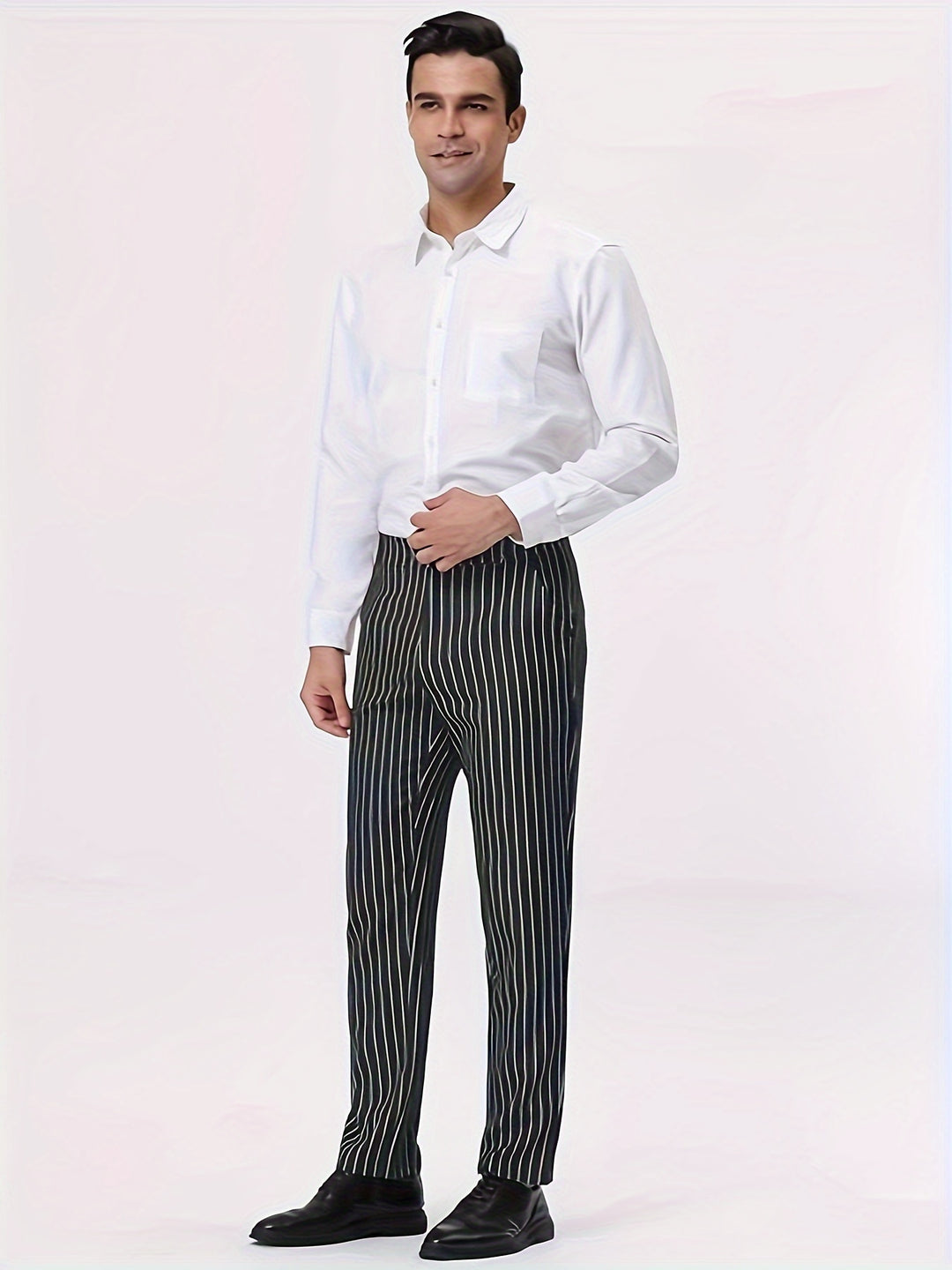 Men's Trousers | Striped & Casual | With Pockets & Comfortable Fit | Outdoor & Everyday