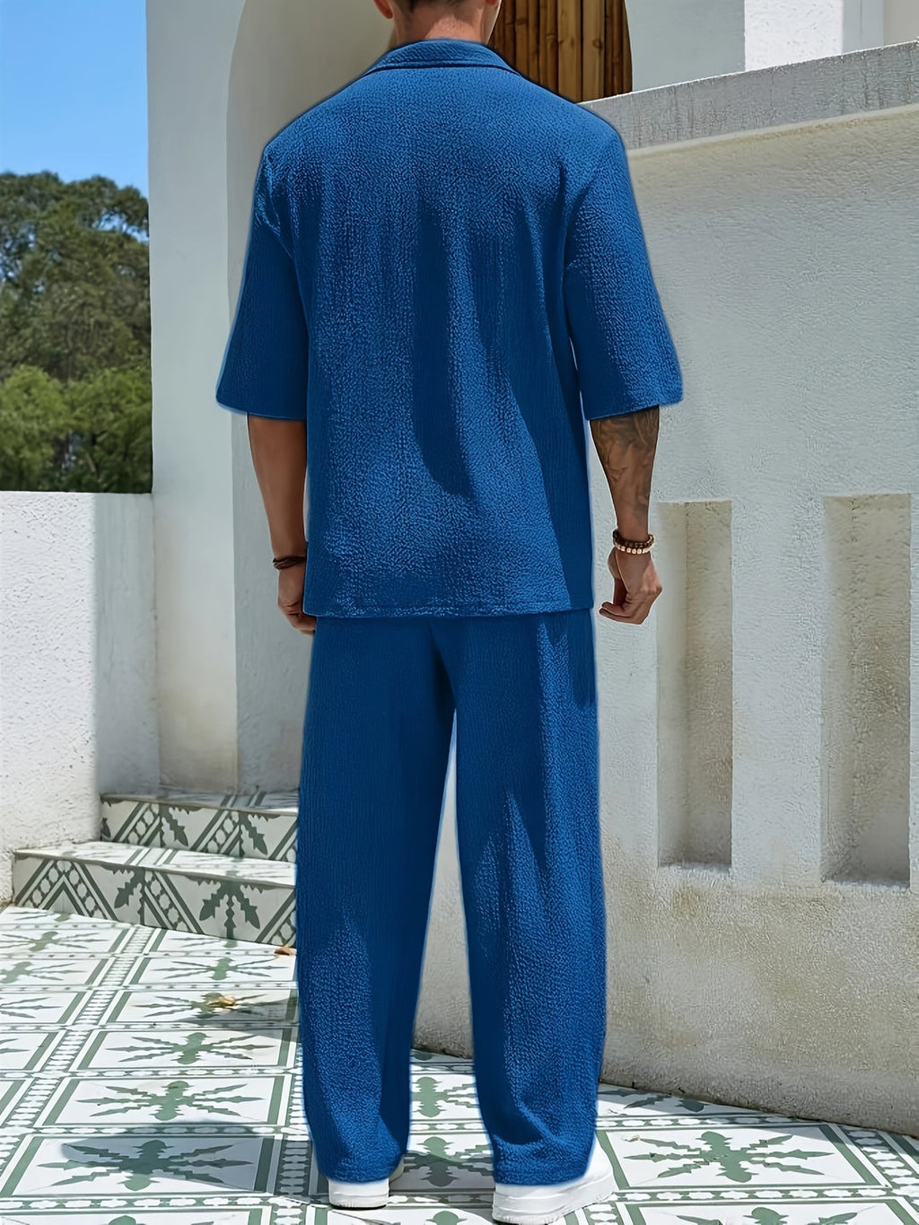 Men's Summer Set | Loose Fit & Turned Collar | Sporty & Comfortable