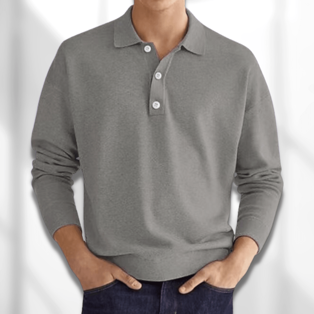 Elegant long-sleeved Polo Sweater with style and comfort | Tygo