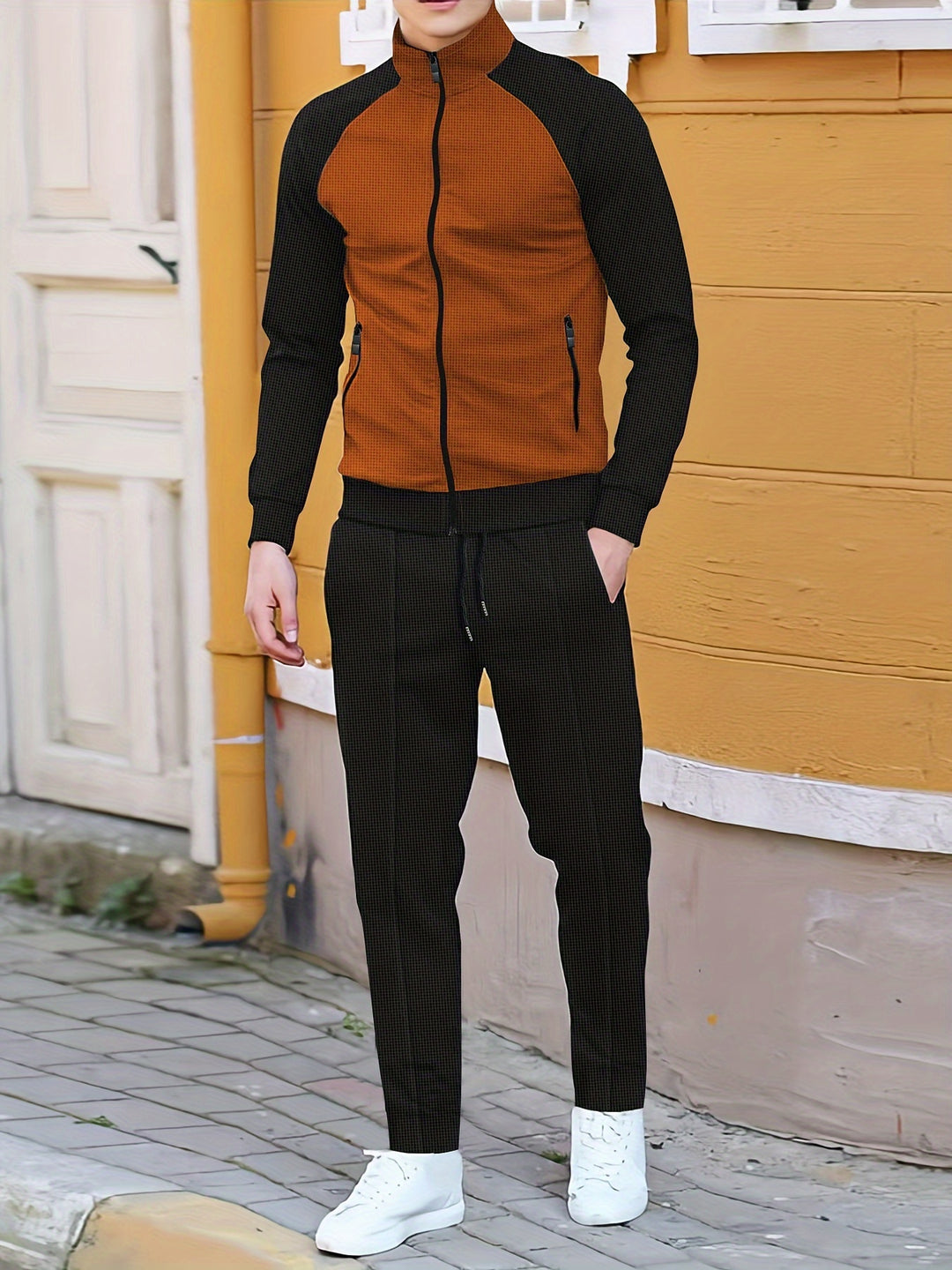 Men's Tracksuit | Sporty & Comfortable | Color Block | Spring & Autumn