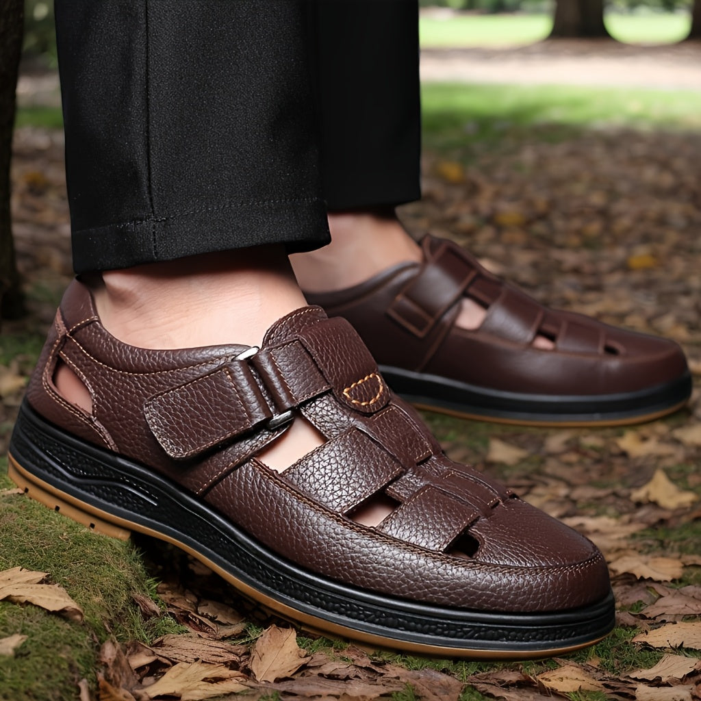 Men's Sandals | Breathable & anti-odour | Comfortable & Durable | Cowhide Upper