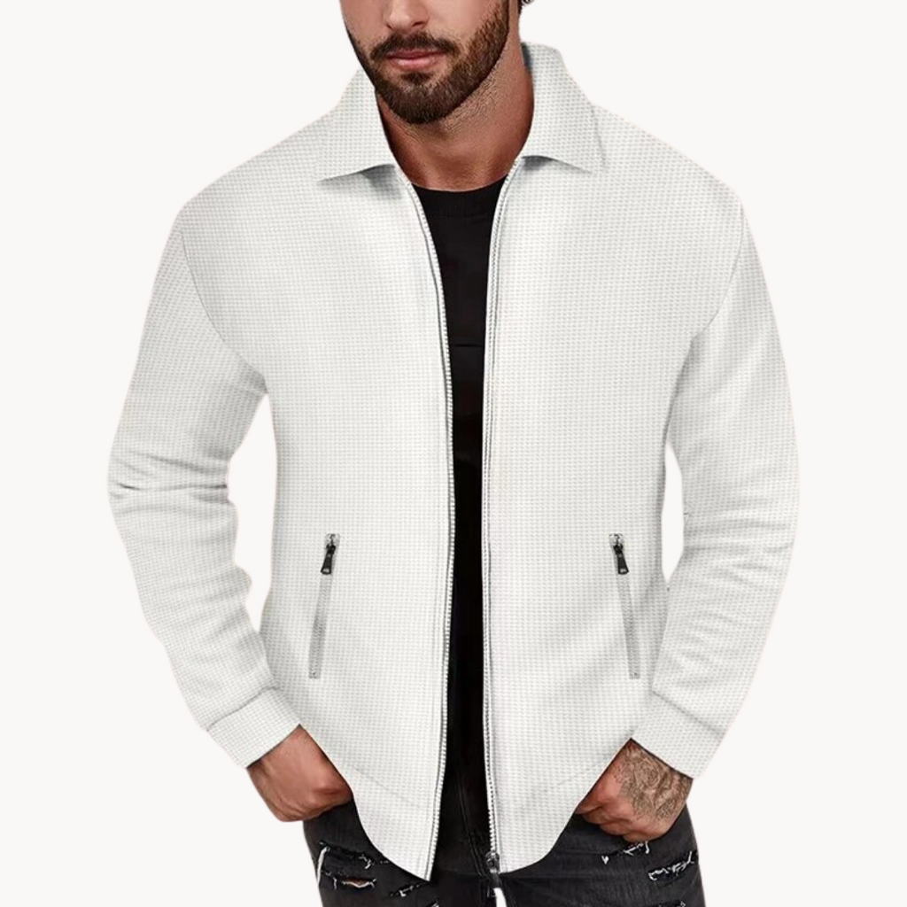 Elegant waffle jacket with unique texture for a sophisticated look and casual elegance | Thomas