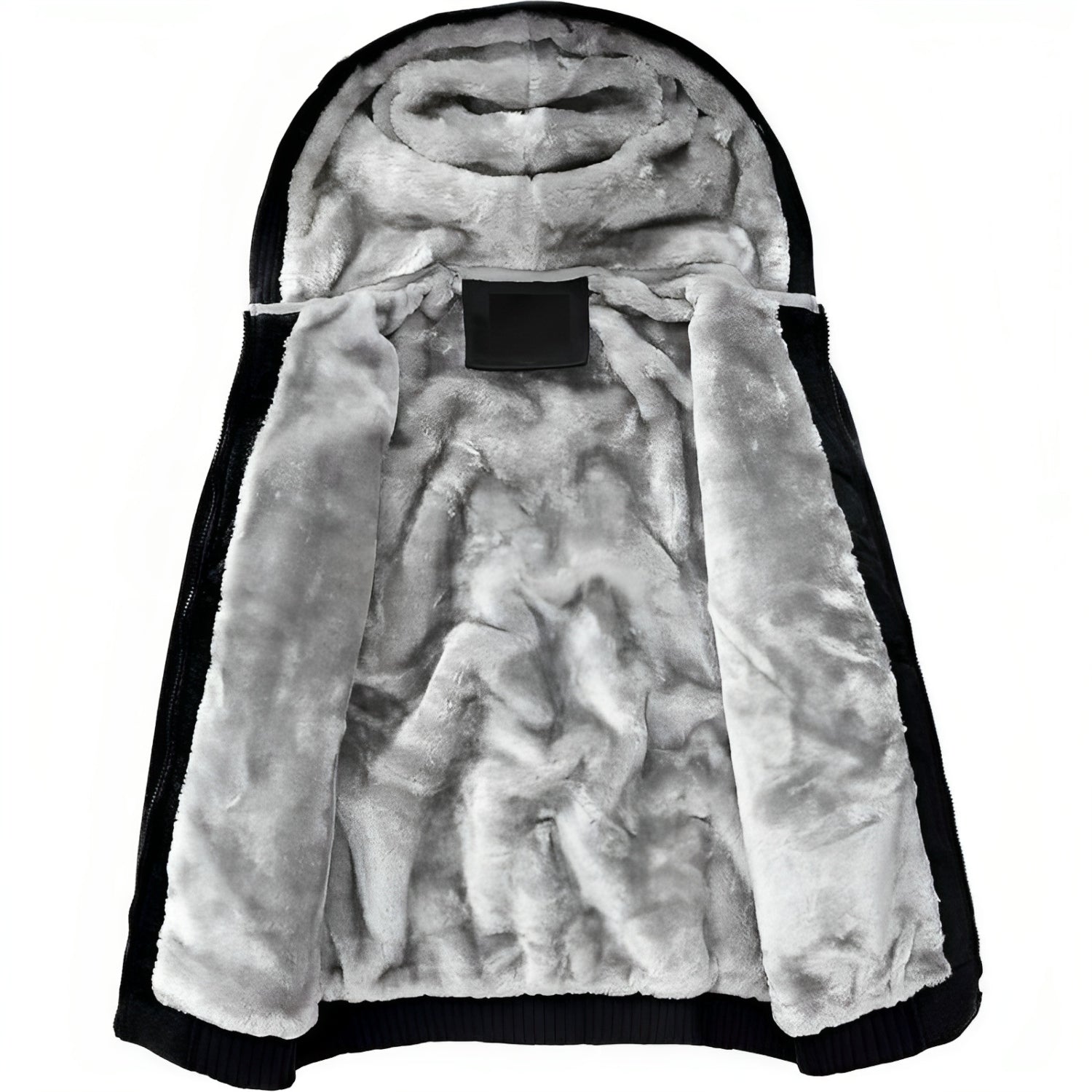 Cosy and fluffy men's zipped jacket with hood for ultimate warmth and comfort | Moos