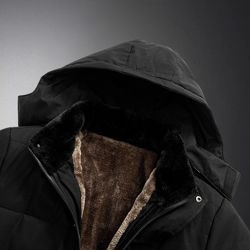 Luxuriously warm fleece-lined winter jacket for men with timeless comfort | Oscar