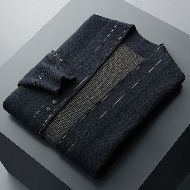 Beautiful wool coat with weave texture for style and lasting comfort | Pieter