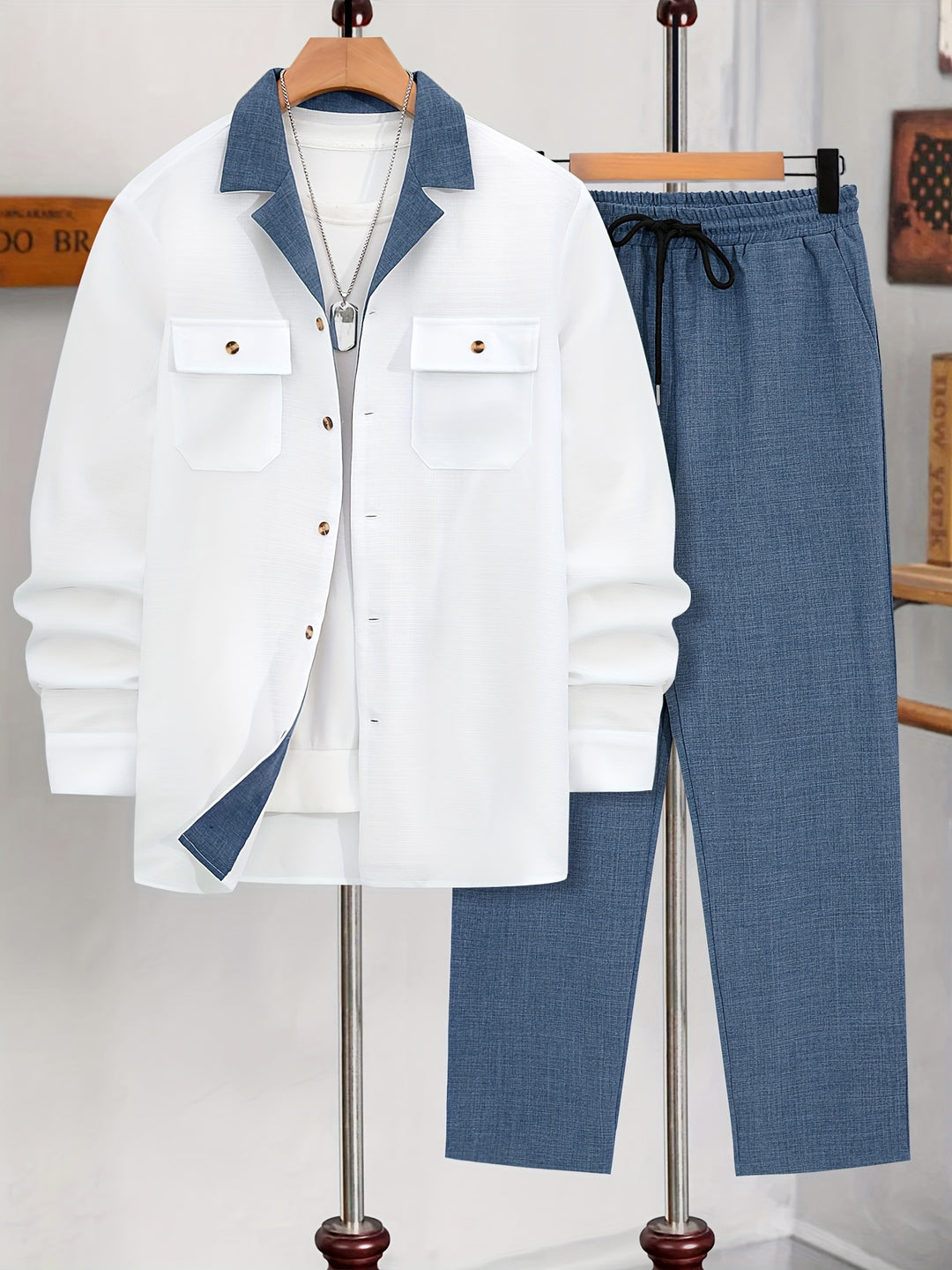 Men's Set | Stylish & Comfortable | Lightweight Top & Pants | Casual 2-Piece