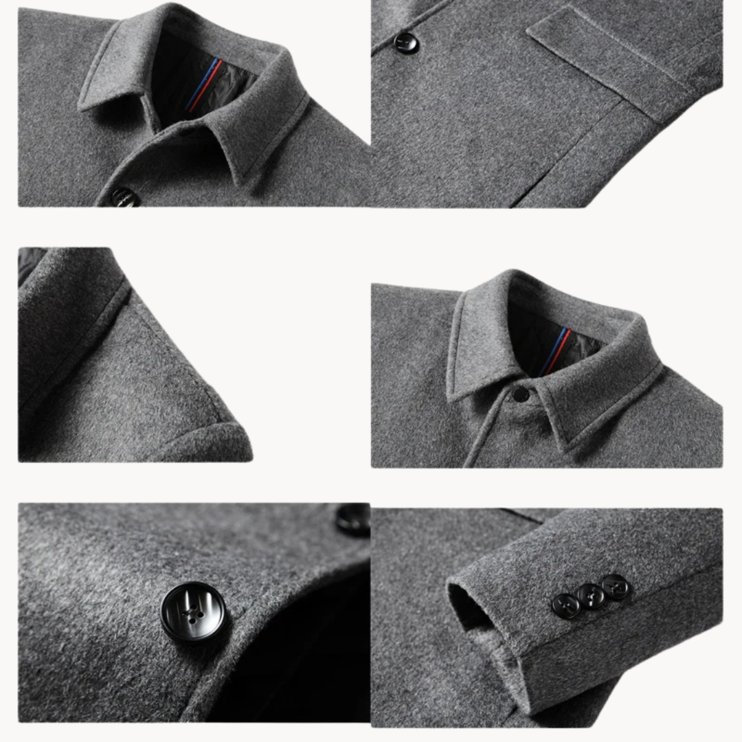 Classic men's wool coat for unmatched warmth and refined style | Morris