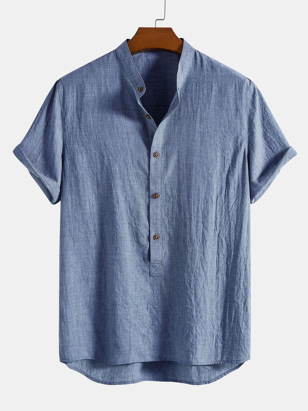 Men's Set | Short-sleeve Shirt & Trousers | Breathable & Casual | Linen Blend & Cotton