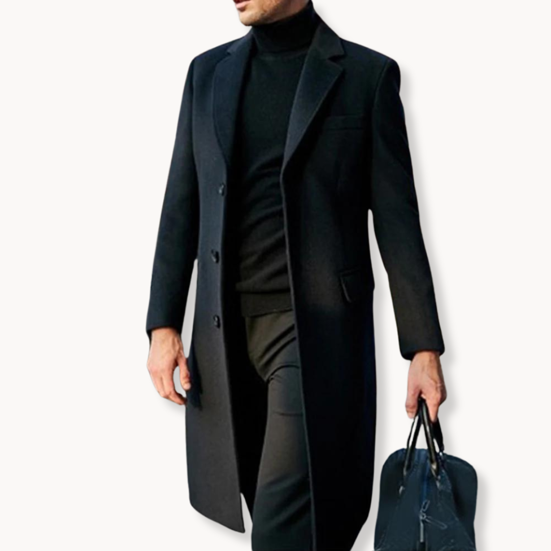 Elegant men's overcoat of premium quality and timeless appeal | Daan
