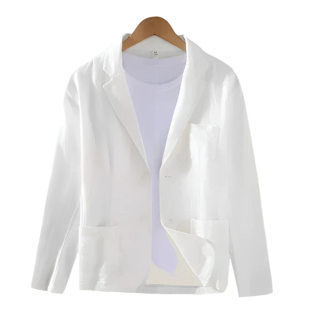 Elegant Italian linen blazer for men with refined charm and modern look | Cas